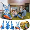 thumbnail image 3 of MXTPOV 3.94Ft Easter Inflatable Outdoor Decoration, Luminous Easter Bunny Carrot Inflatable with LED Lights, Happy Easter Blow up Rabbit for Party, Garden Decor, 3 of 5