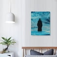 thumbnail image 3 of Lingy Framed Jesus Wall Art Jesus Decor Walking In The Water Canvas Christian Religious Canvas Wall Decoration Bible Picture Poster Printing Living Room Painting Bedroom Church Ready To Hang, 3 of 4