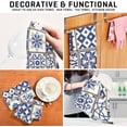 thumbnail image 7 of Kitchen Towels Retro Talavera Ceramic Pattern Cleaning Towel Absorbent Hand Towels Tea Towels for Home Restaurant Dish Clean 28" x 18", 1PC, 7 of 7