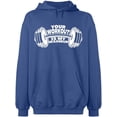 thumbnail image 2 of OXI Hoodie Sweatshirt - Your Workout is, Basic Casual Hoodie for Men's and Women Fleece Hoodie Long Sleeve - Indigo Blue X-Large, 2 of 3
