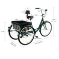 thumbnail image 6 of Jacgood Adult Tricycle 26" Wheels 7-Speed Trike 3 Wheels Trike with Basket and Adjustable Paddle Portable Bicycle for Adults Exercise Shopping Picnic Outdoor Activities, Green, 6 of 9