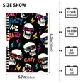 thumbnail image 3 of Haosy Crazy Cool Skull Notebooks 2 Pcs 1-subject Journal 60 Sheets A5 College Ruled Paper Detachable Ring 8.3"x5.7", 3 of 8