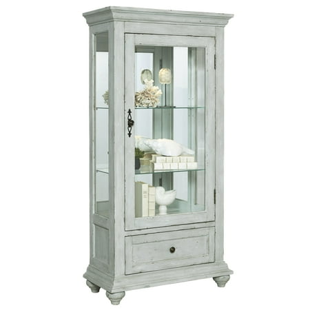 Glass Curio Cabinet in Weathered Grey - Walmart.com