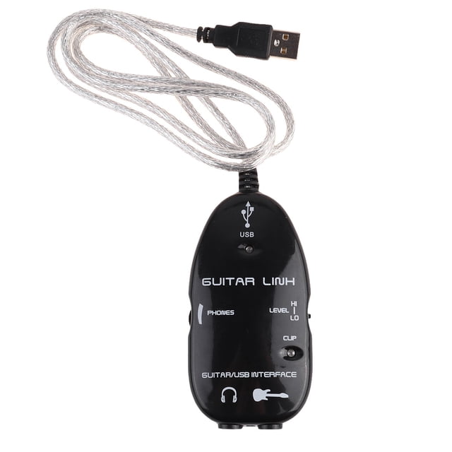 1Pc Guitar Audio Cable Guitar Connection Effector Cable Instrument Audio Cable for Man Woman(Black)