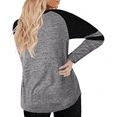 thumbnail image 2 of Long Sleeve Women V-neck T-shirt Color Block Striped Plus Size Casual Shirt Tops, 2 of 4