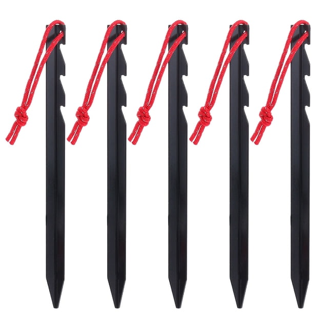 WEUVEB 5Ud Clavos Para Tienda De En Aleación De Aluminio Negro Para Uso En Y Nieve