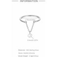 thumbnail image 5 of Dangling Charm CZ Sterling Silver Ring for Women Crystal Diamond Tassel Chain Sackable Finger Band Statment Ring Promise Rings Adjustable, 5 of 10