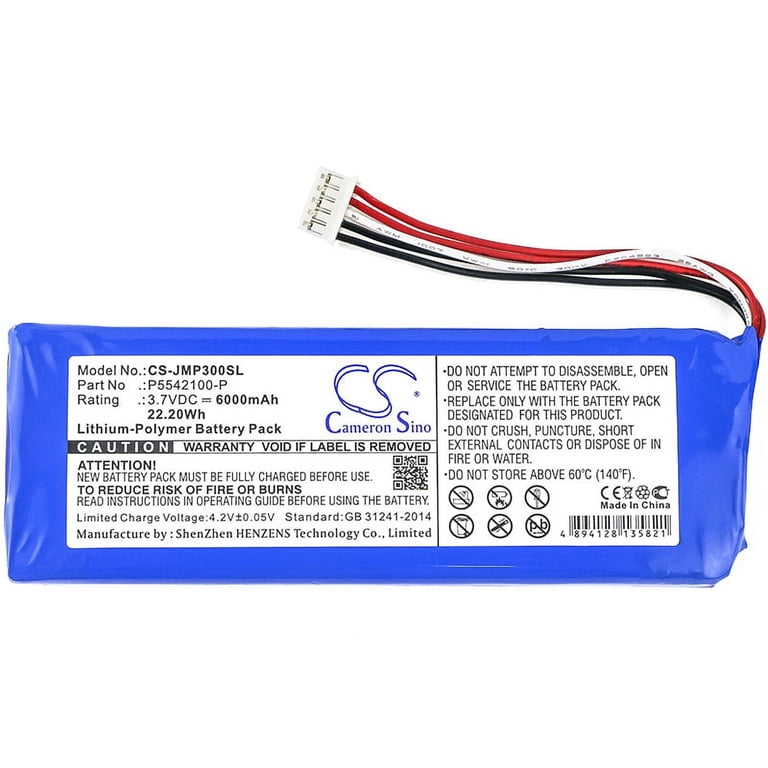 TECHTEK Batterie 6000mAh Compatible JBL Pulse 3 - Remplacement P5542100-P
