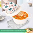 thumbnail image 3 of Yayeee Pot Holders Kitchen Heat Resistant with Pockets 7"x9.8" Cotton Oven Cooking Hot Pads, Flowers Geometric Pattern, 3 of 7
