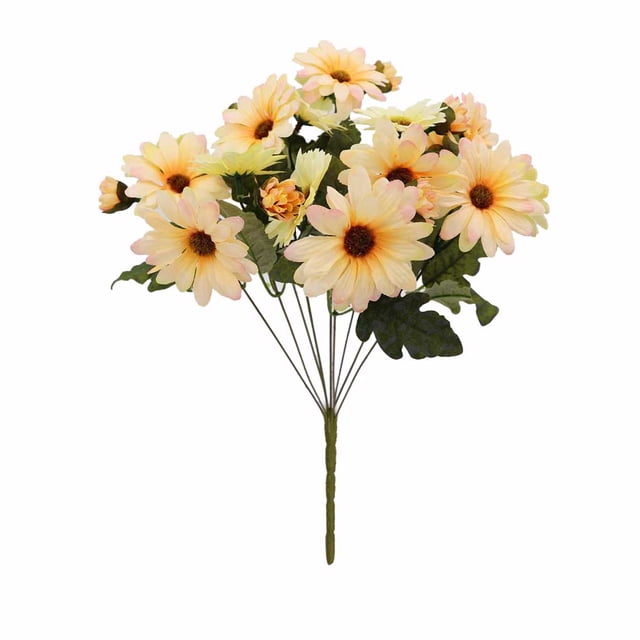Ramo de flores artificiales Fotografía Prop Decoración floral para el hogar Tela de seda Ramo de flores falsas, Amarillo tholdsy HA6735-04B