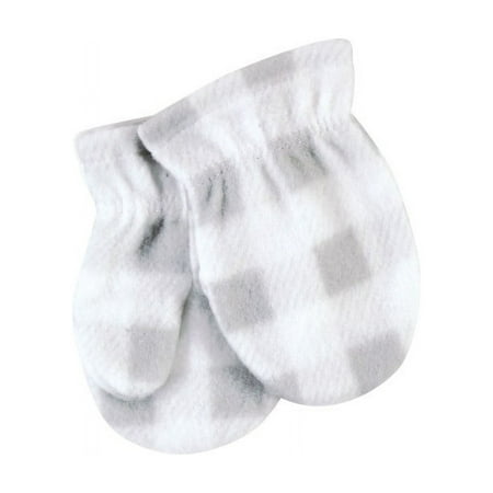 Hudson Baby Unisex Baby Trapper Hat, Mitten and Bootie Set, Gray White Plaid, 6-12 Months