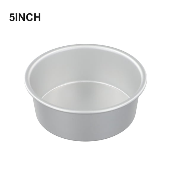 1 Pcs 5 inch Round Bread Cake Pan Bakeware Mold Baking Tray Mould Kitchen Aluminium Alloy Baking Cake Pan for Weddings Birthdays