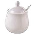 thumbnail image 3 of FUYU Ceramic Sugar Bowl Spice Jar with Lid and Spoon Seasoning Box Condiment Pot, 3 of 4