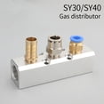 thumbnail image 3 of Aluminum Air Hose Inline Manifold Block Splitter G1/4 Threaded Manifold Fitting 2 Way, 3 of 9