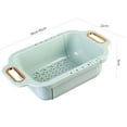 thumbnail image 2 of Kitchen Sink Basket, Strainer Basket, Telescoping Drain Rack, White, for Washing Dishes, Draining Vegetables, and Organizing Utensils, by FAJHHA, 2 of 7
