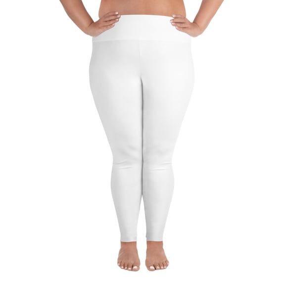 True White, White Plus Size Leggings, White Leggings for Plus Size, Big Size White Leggings, White Leggings for Big Women