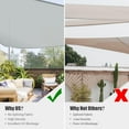 thumbnail image 5 of Yescom 25Ft Triangle Sun Shade Sail Canopy 97% UV Block Commercial Carpark Pool Camping Playground Outdoor Cload Gray, 5 of 11