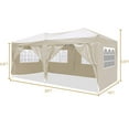 thumbnail image 5 of 10'x20' Folding Canopy with 6 Removable Sidewalls Outdoor Event Shelter UPF 50+ Gazebo Portable Tents for Parties Beach Camping Wedding EZ Pop Up Canopy with Carry Bag (Old Sku: W2185P191607), 5 of 5