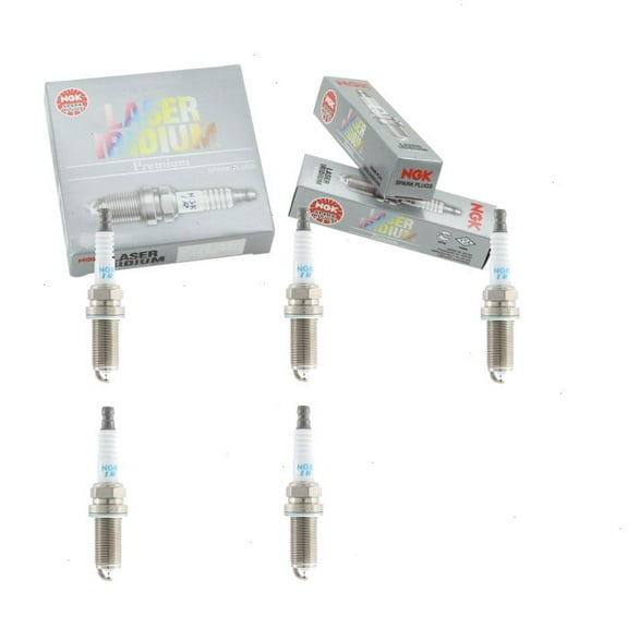 5 pc NGK Laser Iridium Spark Plugs compatible with Volvo V60 2.5L L5 2015-2016