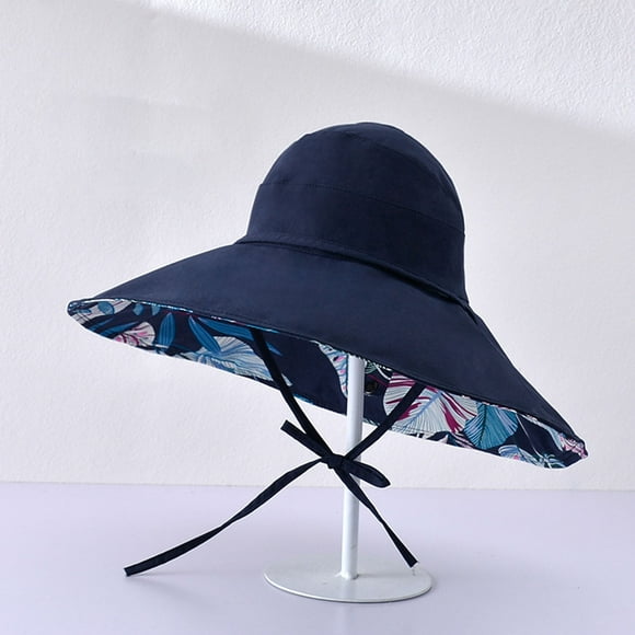 Chapeau de Soleil Chapeau de Soleil Femme Été Demi-Violet Peut Nouer Queue de Cheval Chapeau de Pêcheur Grand Chapeau de Protection Solaire