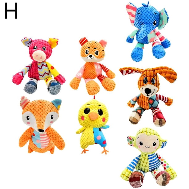 Nuevos juguetes de peluche para mascotas, papel sonoro, masticables, juguetes de dibujos animados para perros, suministros para mascotas