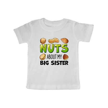 

Inktastic Nuts About My Big Sister Peanut Almond Pistachio Gift Baby Boy or Baby Girl T-Shirt
