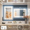 thumbnail image 2 of Keonjinn LED Bathroom Mirror with Frontlit and Backlit 24'' x 36'', 3 Colors Temperature & Dimmable Vanity Mirror, Rectangular Modern Wall  Mounted Mirrors(Horizontal/Vertical), 2 of 8