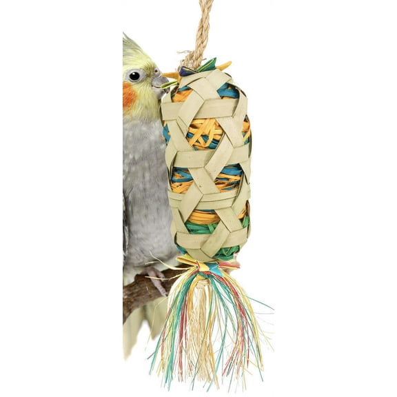 Bonka Bird Toys 03387 Small Foraging Cylinder Natural Forage Bird Toy