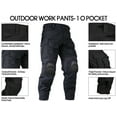 thumbnail image 6 of TRGPSG Men's Work Pants with Knee Pads, 10 Pockets ,Camo Outdoor Hunting Pants Waterproof Hiking Work Trousers(No Belt),Black Size 30, 6 of 6