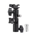 thumbnail image 1 of Mount Camera Flash Mount Speedlite Swivel Bracket Flash Stand Bracket with Cold Shoe Mount 1/4 Inch & 3/8 Inch Screw Hole Umbrella Mount Holder Flash Light Accessories, 1 of 7