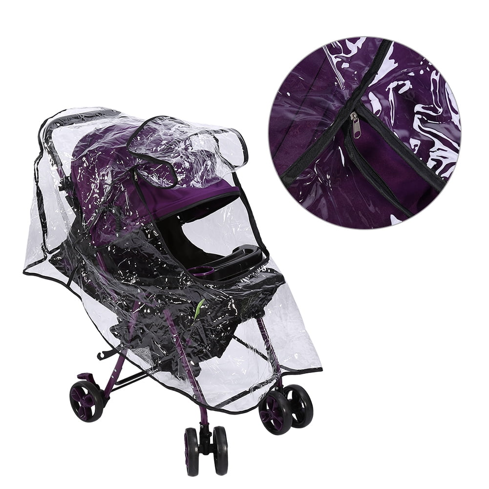 Baby Pushchair Buggy Rain Cover Baby Transparent Stroller Prams Wind Shield UK 