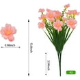 thumbnail image 6 of 12 Bundles Artificial Fake Flowers UV Resistant Plastic Plants Silk Faux Flowers for Outdoor Planters Home Indoor Outside Garden Porch Window DIY Decoration (Pink), 6 of 8