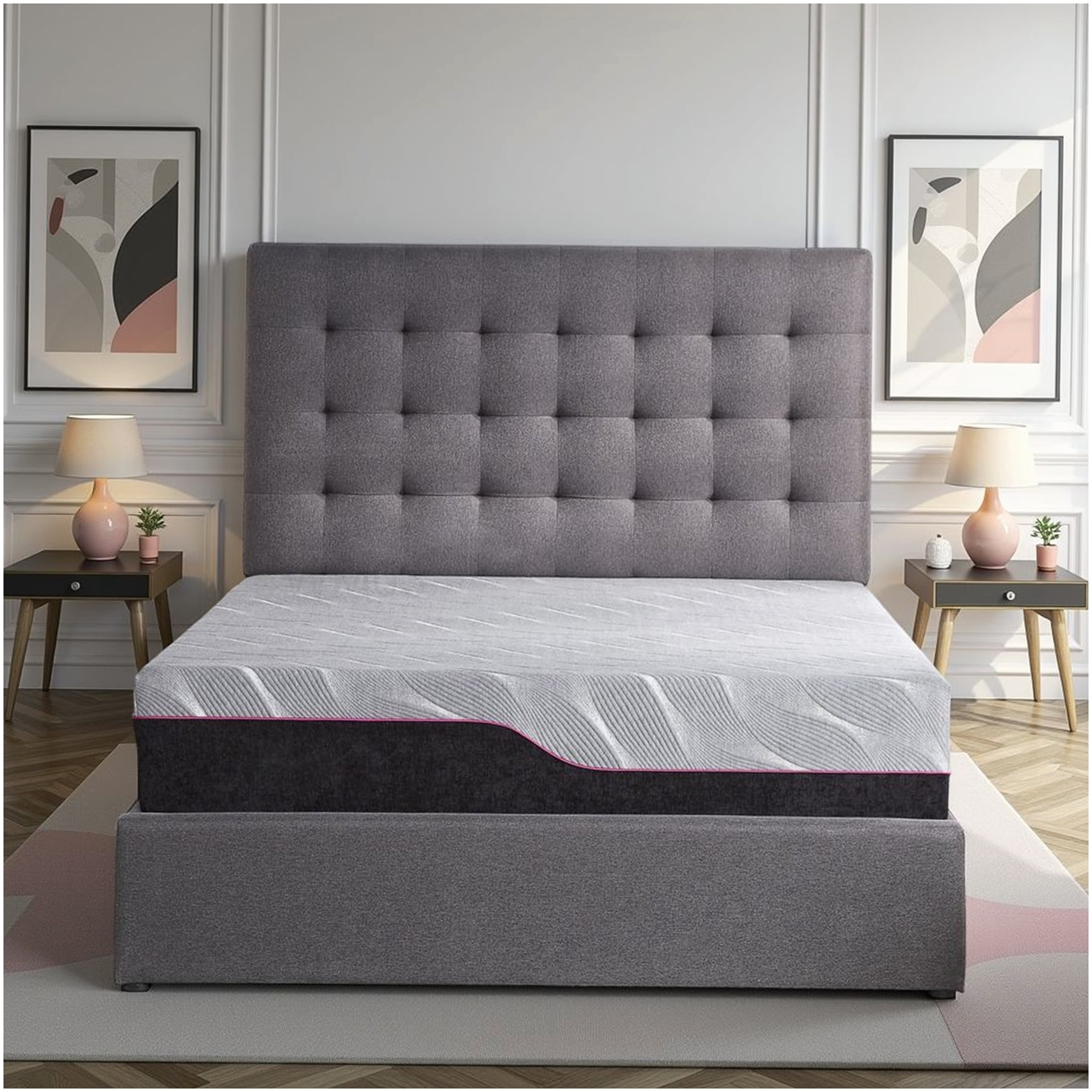 CHAMPFLAG California King Size 11" Cooling Gel Memory Foam Mattress, Medium Firm, CertiPUR-US, Motion Transfer Reduction
