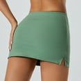 thumbnail image 7 of Hvot&aat Women's 2025 Summer Crossover Waist Yoga Skirt High Waisted Stretchy Sexy Split Bodycon Athletic Mini Skirts, 7 of 7