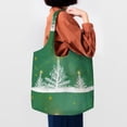 thumbnail image 4 of Vsdgher Christmas Green Print canvas Tote Bag, Lightweight Cloth Bags, Suitable for shopping, groceries, travel, 4 of 4