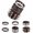 Coffee Brown, variant on Rock Punk Studded Faux Leather Bracelet Set, Goth Spiked Cuff Wristband Adjustable Bracelets for Halloween Party Favors Emo Grunge Accessory Pink -