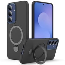 For Samsung Galaxy A36 5G Case (Compatible With MagSafe)  With Invisible Magnetic O-Ring Stand Military-Grade Shockproof Phone Case,Black,For Galaxy A36 5G