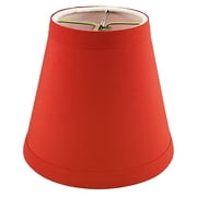 Royal Designs Empire Flame Clip-on Chandelier Lamp Shade, Red