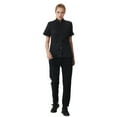 thumbnail image 4 of TOPTIE Women's Button Chef Coat Short Sleeve Restaurant Cook Jacket Uniform Shirt, 4 of 7