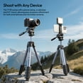 thumbnail image 6 of Ulanzi TT39 Aluminum Travel Tripod with Phone Clamp, Adjustable Camera Tripod Stand with Arca-Swiss Quick Release Head for DSLR, Mirrorless Cameras & Smartphones, 6 of 18