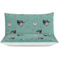 thumbnail image 3 of HAHDAXIA Raccoon Wallpaper Bedding Solid Comforter Set for All Seasons,3 Pieces(1 Comforter+2 Pillowcases),Soft Microfiber Bedding Set Full(79"x90"), 3 of 7