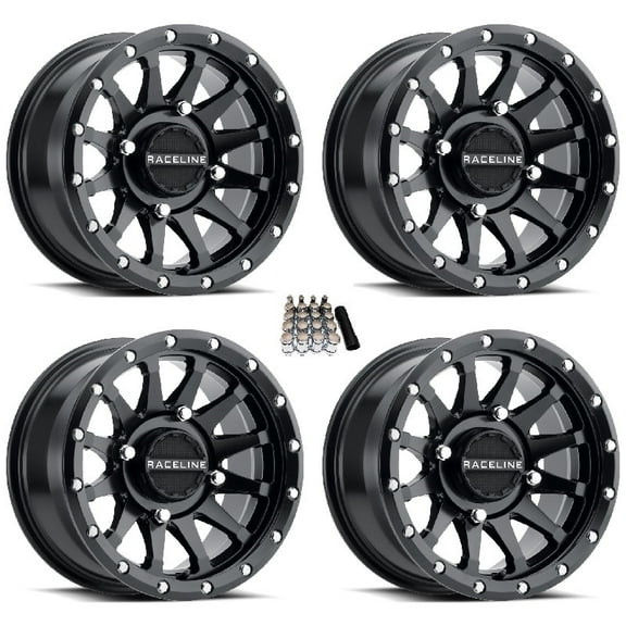 Raceline Trophy UTV Wheels/Rims Black 15x6 Kawasaki Teryx Mule