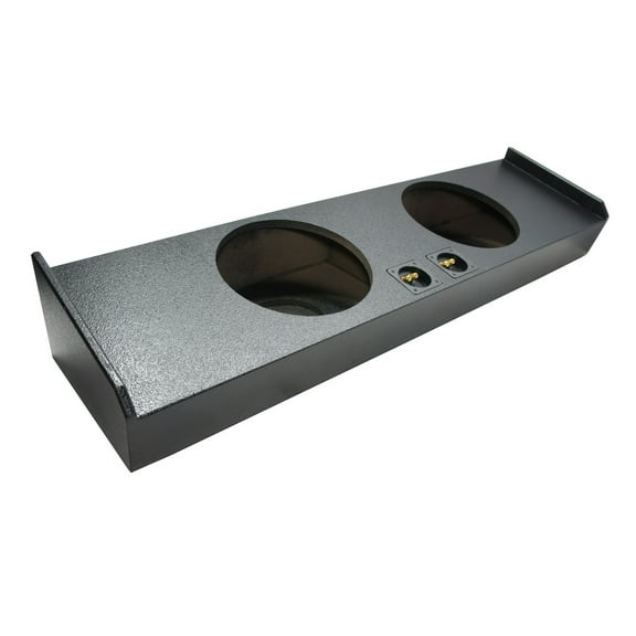 Fits Ford F-150 Crew Cab Truck 09-15 Dual 12" Sub Box Enclosure - Rhino Coated