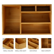 SWETRACE Mesh Desk Organiser Wood Color Office Desktop 1Pcs 18.9X30.8cm