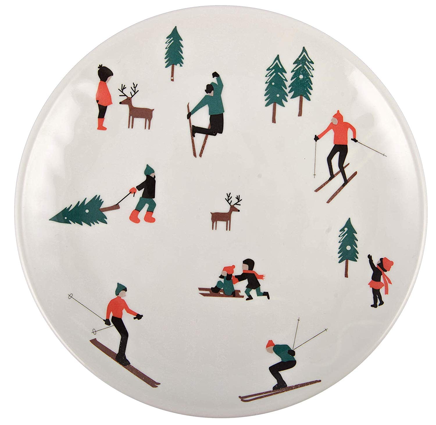 Melange 608410095663 36 Piece 100 Melamine Salad Plates Christmas