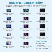 96W 70W USB-C to Mag 3 Charger for Mac Book Pro Air 16 15 14 13 Inch M4 M3 M2 M1 from 2025 2024 2023 2022 2021 as Original Quality with 6.6ft USBC to 3 Cable Compatible with All USB C Power Adapter