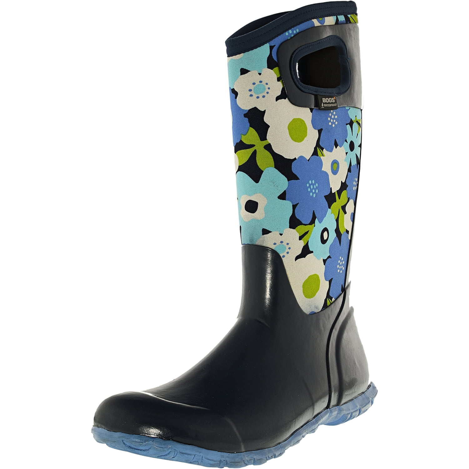 Bogs Women's North Hampton Spring Flowers Fabric Navy Multi AnkleHigh