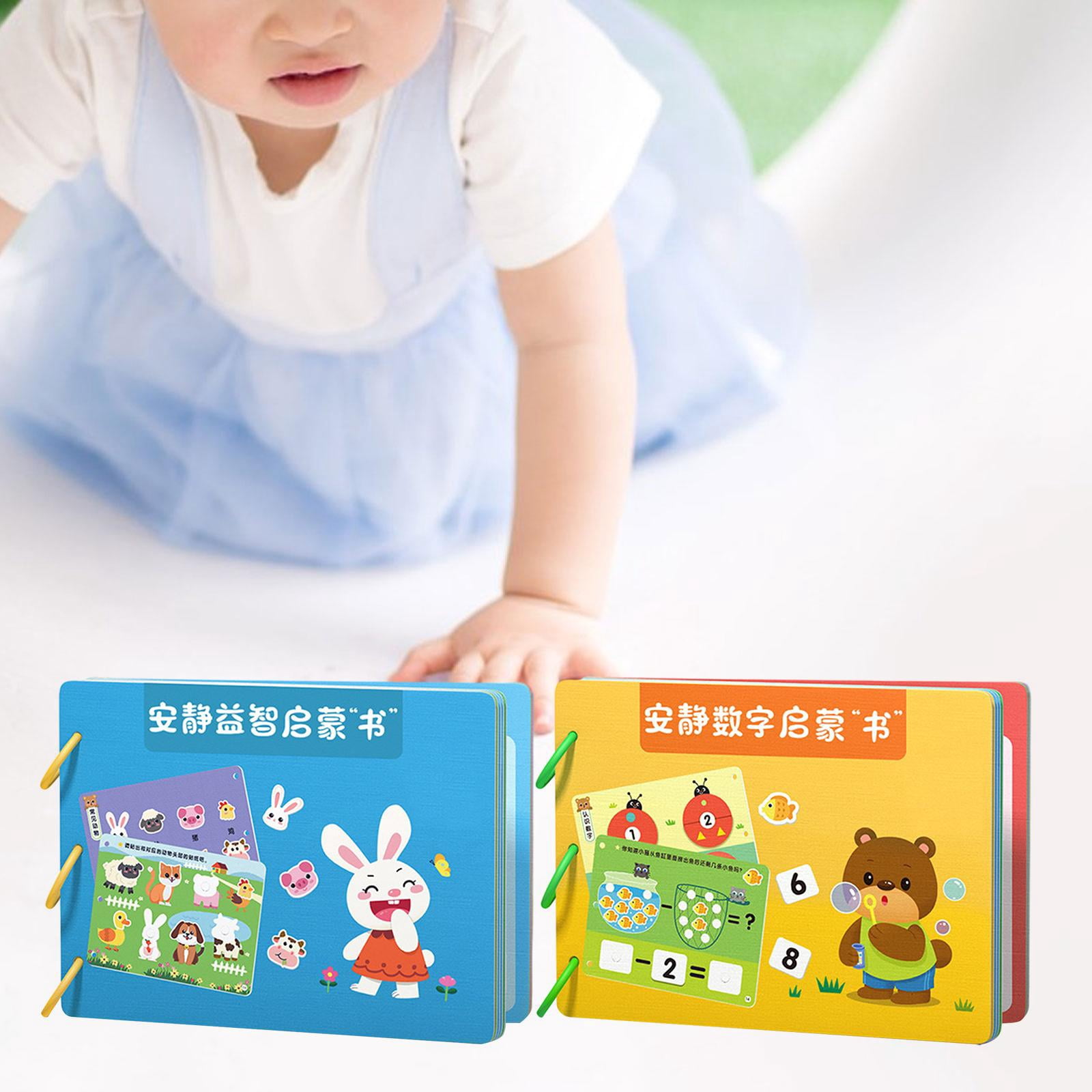 Rushawy Montessori Sticker Book Kids Early Learning Toy Lasting Enlightenment Paper Card Style C