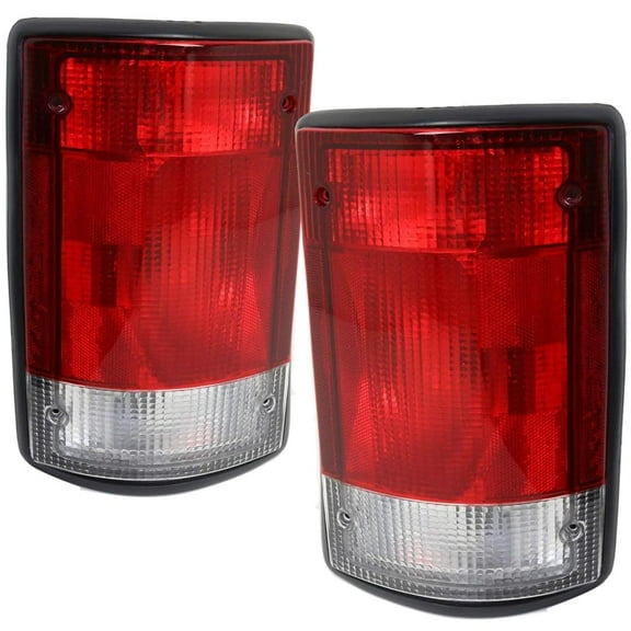 EPIC LIGHTING OE Style Halogen Tail Lights Assembly Replacement for FORD 95-03 ECONOLINE 00-03 EXCURSION [ FO2800114 FO2801114 F5UZ13405A F5UZ13404A ] Pair
