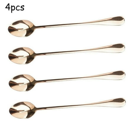 

Stainless Soda Spoon Sundae Long Teaspoon Parfait Iced Coffee Cafe Cutlery